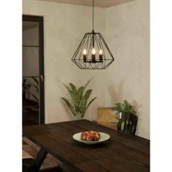 Suspension Eglo TARLE Noir, 3 lumières