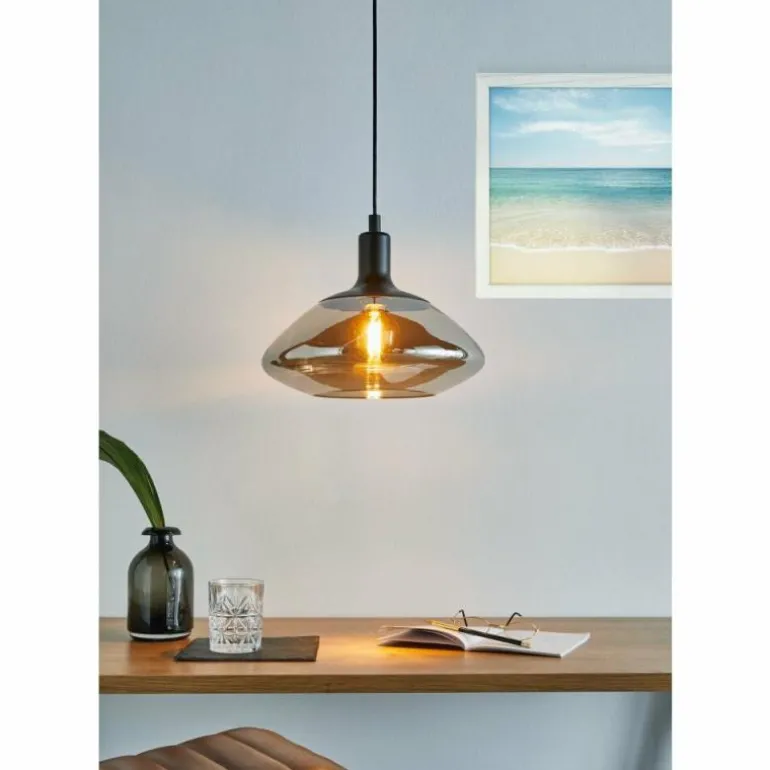 Suspension EGLO TORRONTES Nickel mat, Noir, 1 lumière