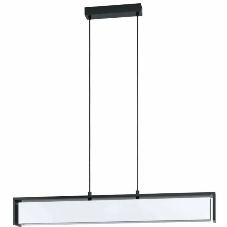 Suspension Eglo VALDELAGRANO-Z LED Noir, 1 lumière, Changeur de couleurs