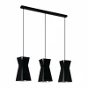 Suspension Eglo VALECROSIA Noir, Blanc, 3 lumières