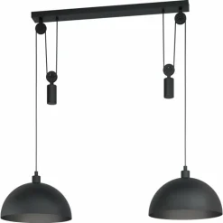 Suspension Eglo WINKWORTH Noir, 2 lumières