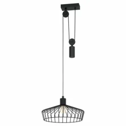 Suspension Eglo WINKWORTH Noir, 1 lumière