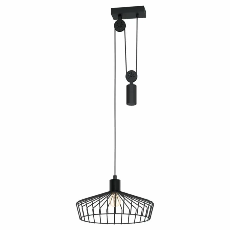 Suspension Eglo WINKWORTH Noir, 1 lumière