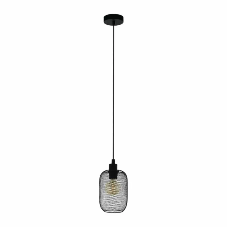 Suspension Eglo WRINGTON Noir, 1 lumière