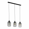Suspension Eglo WRINGTON Noir, 3 lumières