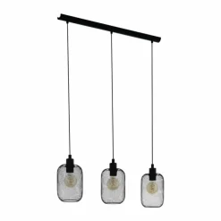 Suspension Eglo WRINGTON Noir, 3 lumières
