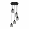 Suspension Eglo WRINGTON Noir, 5 lumières