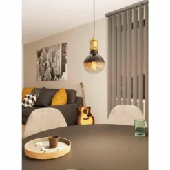 Suspension Eglo YORTH Laiton, Noir, 1 lumière