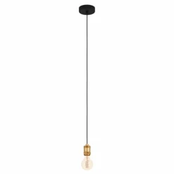 Suspension Eglo YORTH Laiton, Noir, 1 lumière