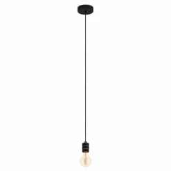 Suspension Eglo YORTH Nickel mat, Noir, 1 lumière