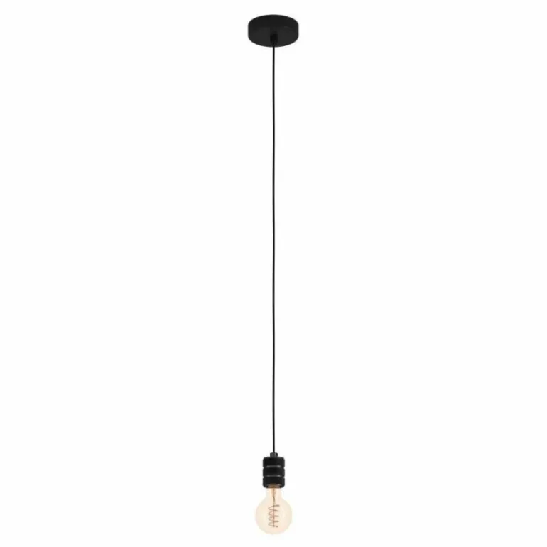 Suspension Eglo YORTH Nickel mat, Noir, 1 lumière