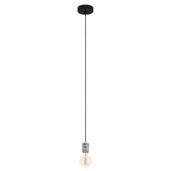Suspension Eglo YORTH Noir, Argenté, 1 lumière