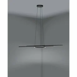Suspension Eglo ZILLERIO-Z LED Noir, 5 lumières