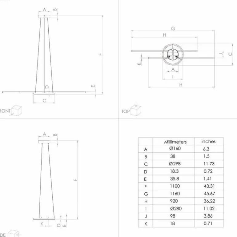 Suspension Eglo ZILLERIO-Z LED Noir, 5 lumières