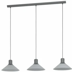 Suspension Eglo-Leuchten ABREOSA Gris, Noir, 3 lumières