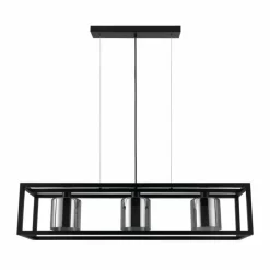 Suspension Eglo-Leuchten BRISLING Noir, 3 lumières