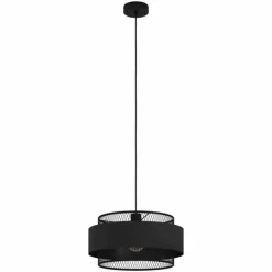 Suspension Eglo-Leuchten BAZELY Noir, 1 lumière