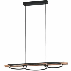 Suspension Eglo-Leuchten BOYAL LED Brun, Noir, 3 lumières
