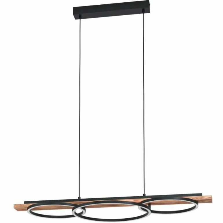 Suspension Eglo-Leuchten BOYAL LED Brun, Noir, 3 lumières