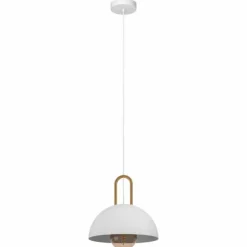 Suspension Eglo-Leuchten CALMANERA Laiton, Blanc, 1 lumière