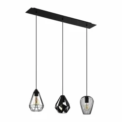 Suspension Eglo-Leuchten DISTAFF Noir, 3 lumières