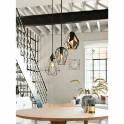 Suspension Eglo-Leuchten DISTAFF Noir, 3 lumières