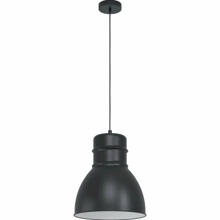 Suspension Eglo-Leuchten EBURY Noir, Blanc, 1 lumière