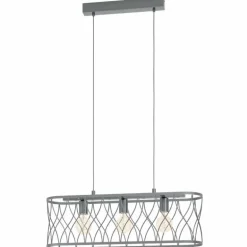 Suspension Eglo-Leuchten GILTSPUR Noir, 3 lumières