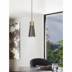 Suspension Eglo-Leuchten LOSALOMAS LED Laiton, Moka, 1 lumière