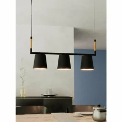Suspension Eglo-Leuchten LACEY Brun, Noir, 3 lumières