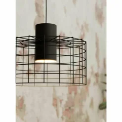 Suspension Eglo-Leuchten MILLIGAN Noir, Blanc, 1 lumière