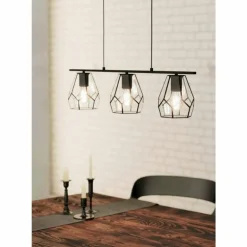 Suspension Eglo-Leuchten MARDYKE Noir, 3 lumières