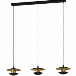 Suspension Eglo-Leuchten NUVANO LED Or, Noir, 3 lumières
