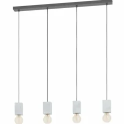 Suspension Eglo-Leuchten PRESTWICK Noir, 4 lumières