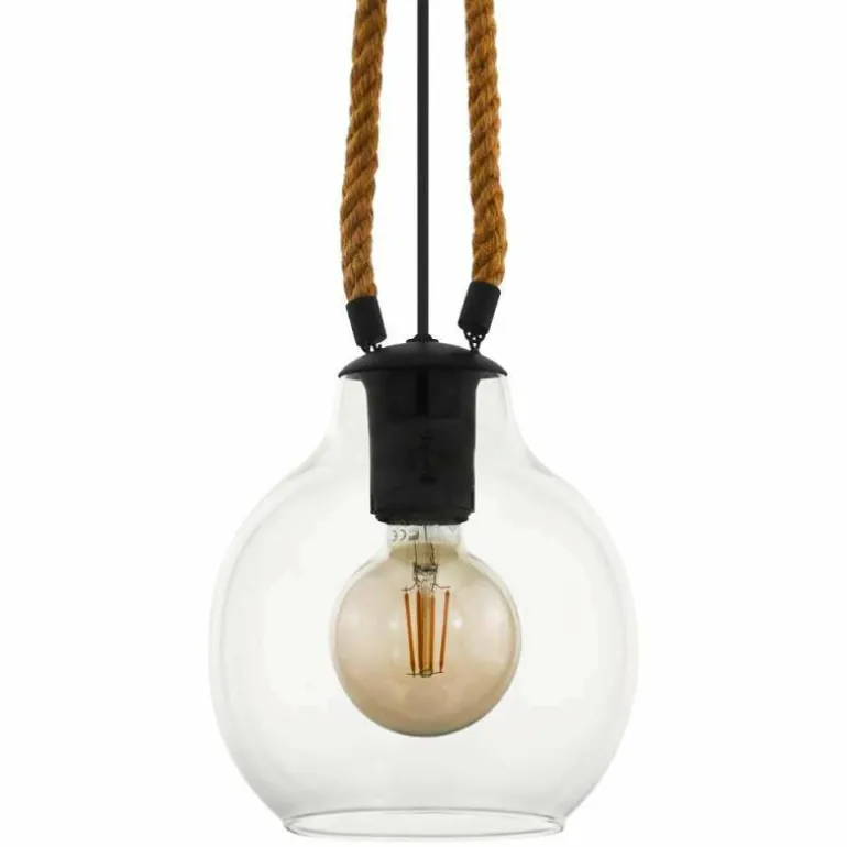 Suspension Eglo-Leuchten RODING Brun, Noir, 1 lumière