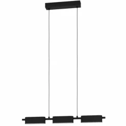 Suspension Eglo-Leuchten ROVIRA LED Noir, 3 lumières