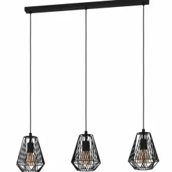 Suspension Eglo-Leuchten STYPE Noir, 3 lumières