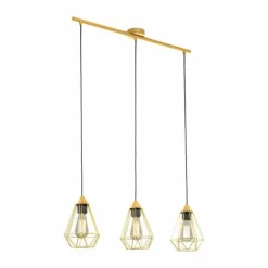Suspension Eglo-Leuchten TARBES Laiton, 3 lumières