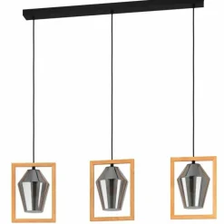 Suspension Eglo-Leuchten VIGLIONI Brun, Noir, 3 lumières