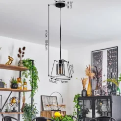 Suspension Ehtamo Noir, 1 lumière