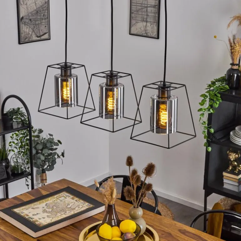 Suspension Ehtamo Noir, 3 lumières