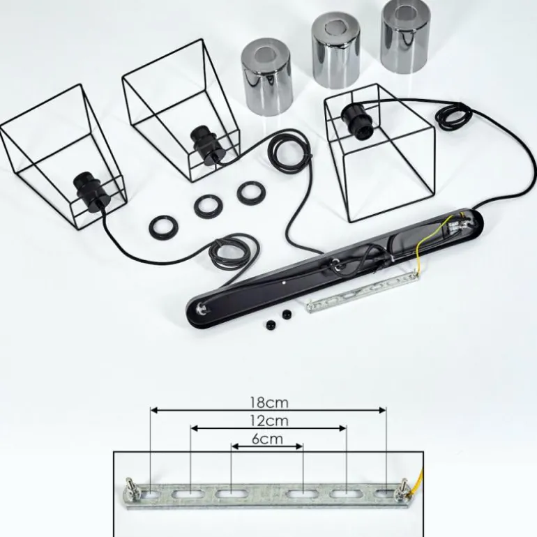 Suspension Ehtamo Noir, 3 lumières