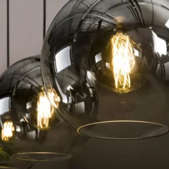 Suspension Eidanger Argent Oxydé, 3 lumières