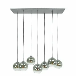 Suspension Eidanger Argent Oxydé, 7 lumières