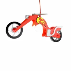 Suspension Elobra CHOPPER Rouge, Argenté, 1 lumière