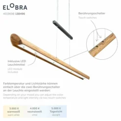 Suspension Elobra Colombia LED Écru, 1 lumière