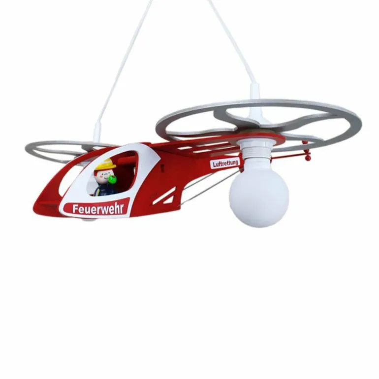 Suspension Elobra FRED Rouge, Argenté, 2 lumières