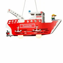 Suspension Elobra FRED Rouge, Argenté, 2 lumières