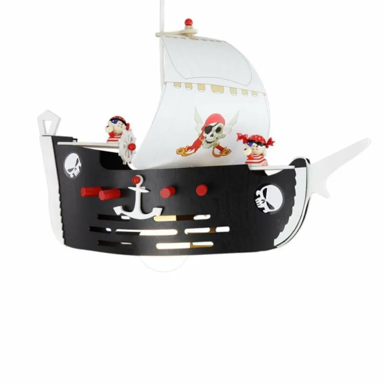 Suspension Elobra PIRATENSCHIFF Noir, 1 lumière