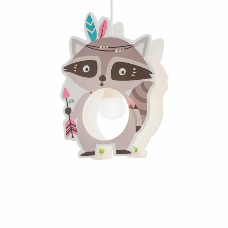 Suspension Elobra WASCHBÄR OSKAR Gris, 1 lumière